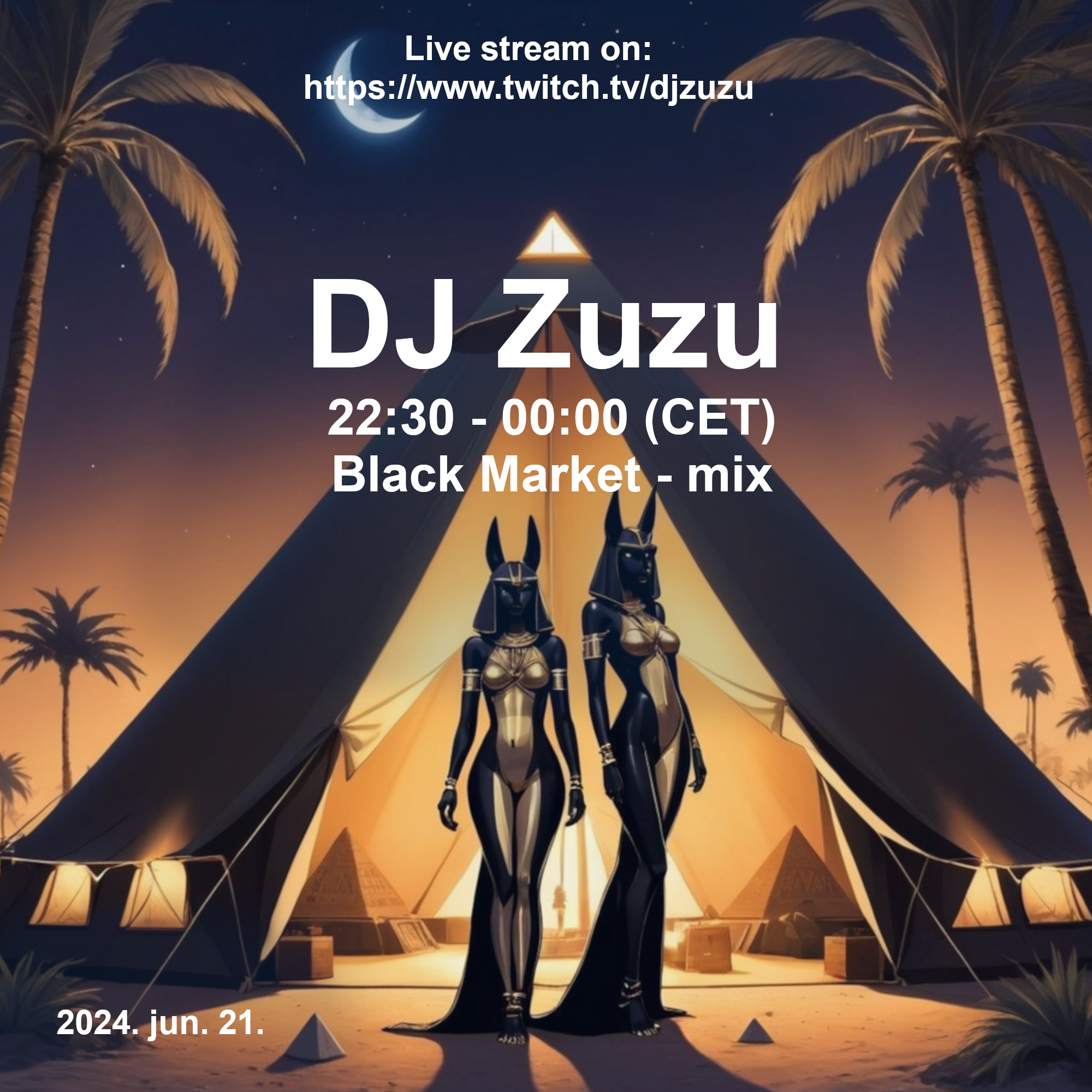 Dj Zuzu Black Market mix event flyer 20240621