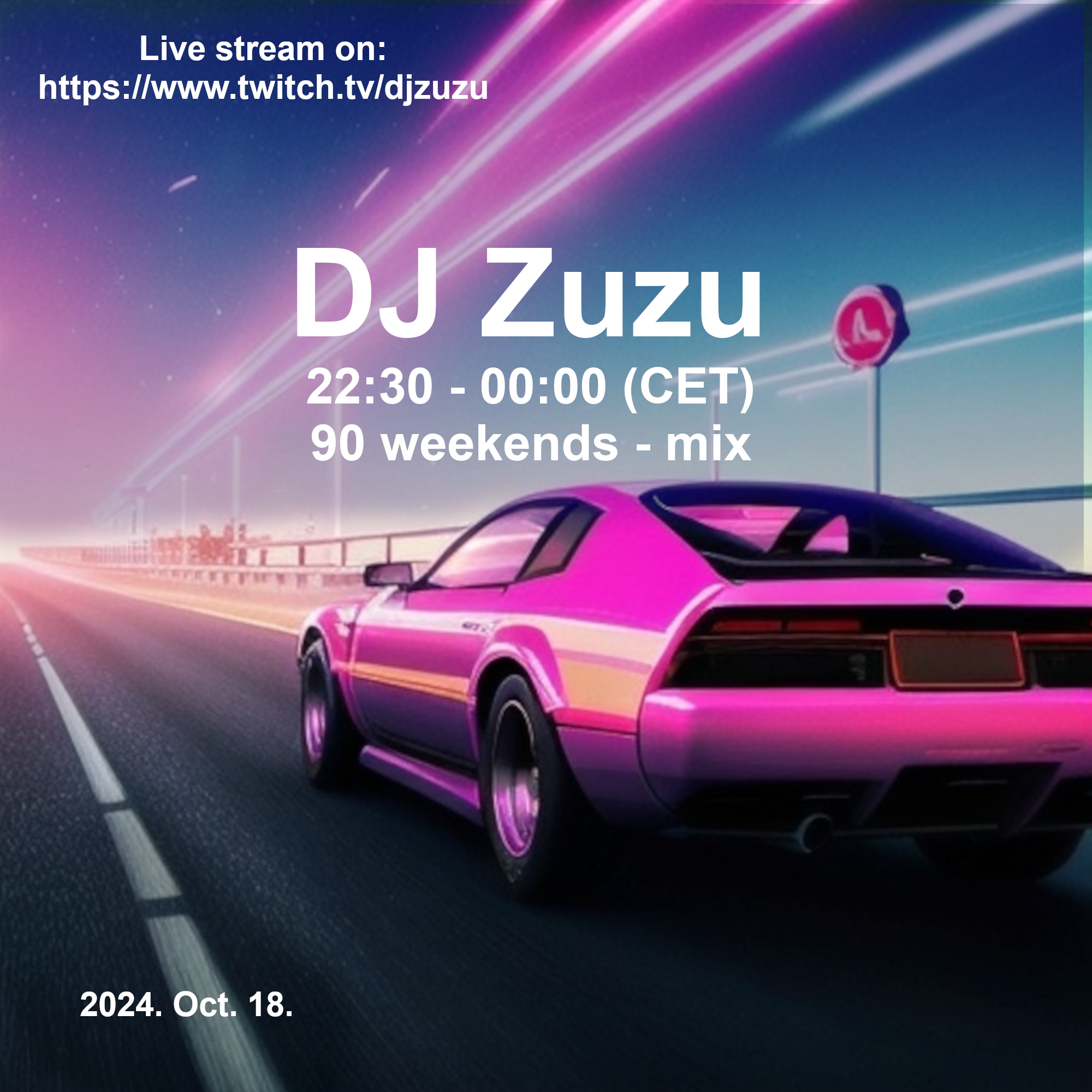 Dj Zuzu - 90 weekends event flyer