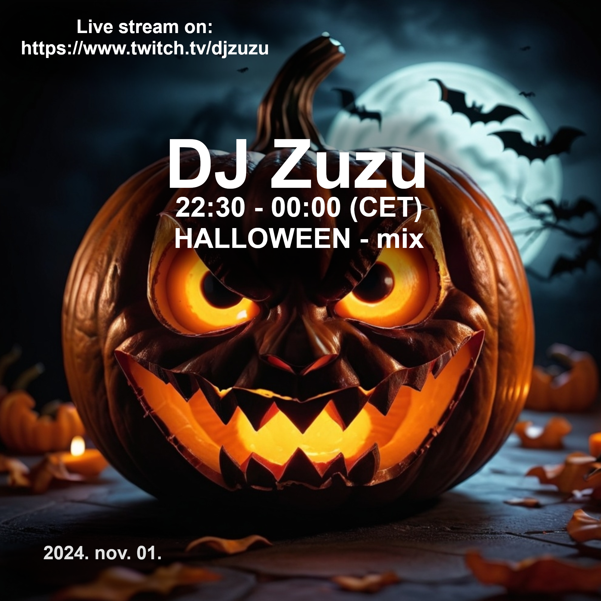 Dj Zuzu halloween mix event flyer 20241101